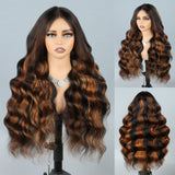 9x6 Glueless Wigs Human Hair Pre Plucked Pre Cut Highlight Ombre Body Wave Wig