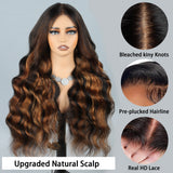 9x6 Glueless Wigs Human Hair Pre Plucked Pre Cut Highlight Ombre Body Wave Wig