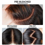 9x6 Glueless Wigs Human Hair Pre Plucked Pre Cut Highlight Ombre Body Wave Wig