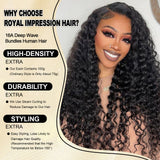 16A Deep Wave Bundles Human Hair 100% Real Human Hair 3X Longer Lifespan Pineapple Wave Human Hair Weave Bundles
