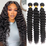 16A Deep Wave Bundles Human Hair 100% Real Human Hair 3X Longer Lifespan Pineapple Wave Human Hair Weave Bundles