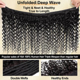 16A Deep Wave Bundles Human Hair 100% Real Human Hair 3X Longer Lifespan Pineapple Wave Human Hair Weave Bundles