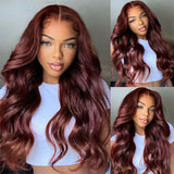 #33 Reddish Brown Body wave 4*4 Lace Closure Wig | RoyalImpression Hair