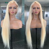 Blonde #613 Virgin Straight Human Hair Lace Front Wigs