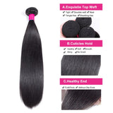 Brazilian Straight Hair 4 Bundles Bundles 100% Remy Human Hair Extension  Royal