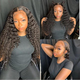  Kinky Curly Human Hair Bundles With Lace Closure