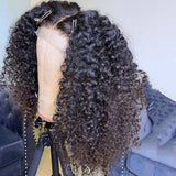 Brazilian Mink Virgin Human Hair Deep Curly HD Lace Closure Wigs with Baby Hair