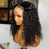 4x4 Curly Deep Wave Brazilian Virgin Human Hair Lace Wig Full Transparent HD Lace Front Closure Wig
