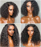 Brazilian Mink Virgin Human Hair Deep Curly HD Lace Closure Wigs with Baby Hair