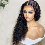 13x4 Wet And Wave Lace Frontal Closure Human Hair Wig Water Wave HD Transparent Lace Wigs