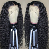 13x4 Wet And Wave Lace Frontal Closure Human Hair Wig Water Wave HD Transparent Lace Wigs
