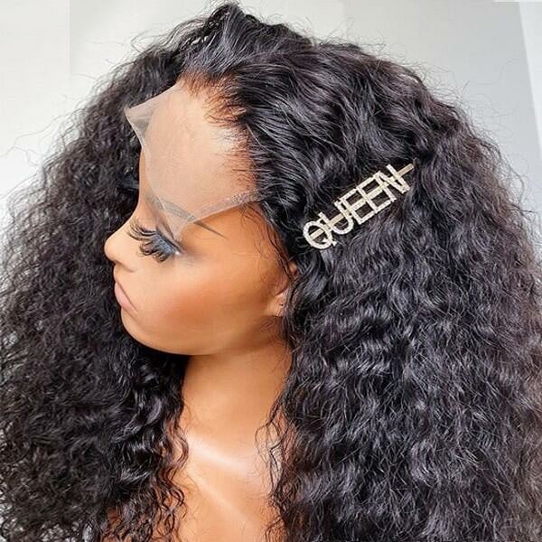 curly wave hd lace closure wig 200 density