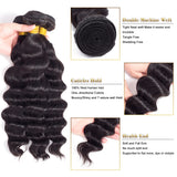 12A  Virgin Brazilian Remy Loose Deep Wave Human Hair Weave Bundles