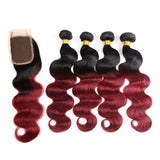  1B/99J Body Wave Ombre Hair