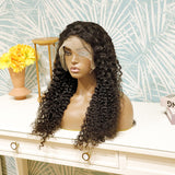 150% 180% Density Curly wave Lace Frontal Wigs Virgin Human Hair Wigs Online Sale Lace wig